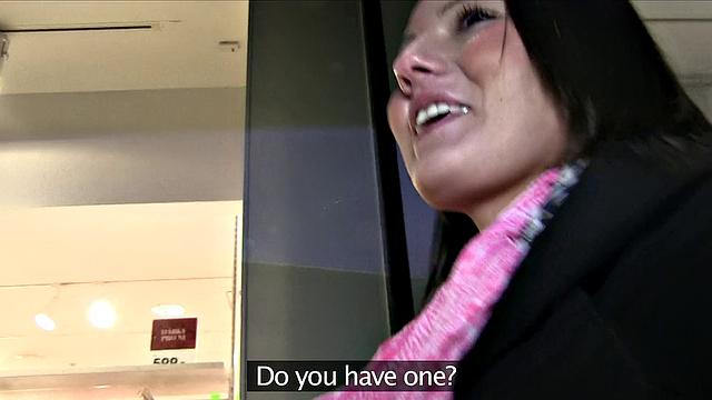 Adorable Babe Sucks And Fucks Stranger To Buy Christmas Gifts