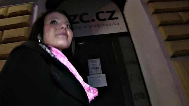 Adorable Babe Sucks And Fucks Stranger To Buy Christmas Gifts