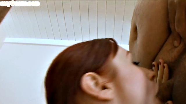 Redhead amateur babe assfucked and pussyfucked at home