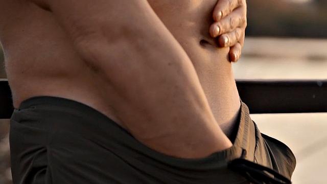 Eager jock bareback fucks BF and passionate kissing