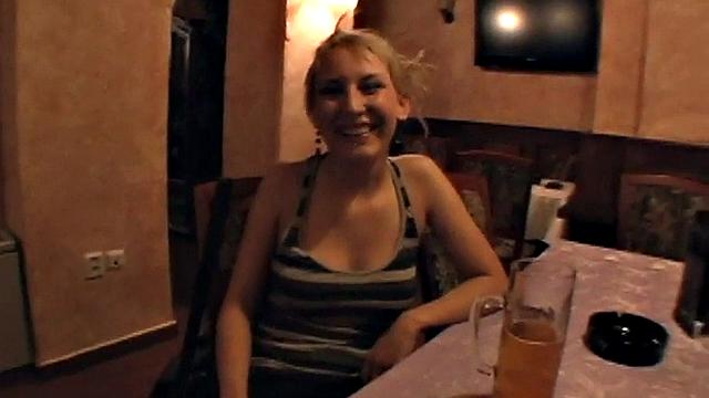 Public anal amateur GF POV fucked in cafe casting