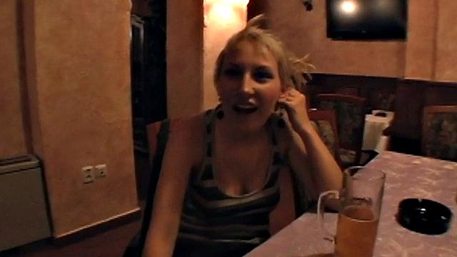 Public anal amateur GF POV fucked in cafe casting