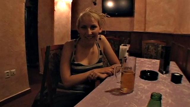 Public anal amateur GF POV fucked in cafe casting