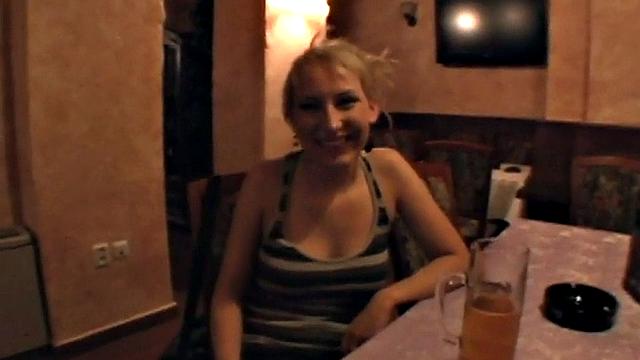 Public anal amateur GF POV fucked in cafe casting