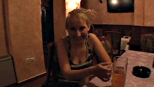 Public anal amateur GF POV fucked in cafe casting