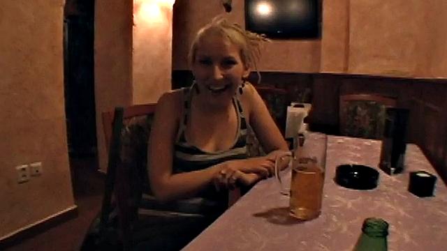 Public anal amateur GF POV fucked in cafe casting