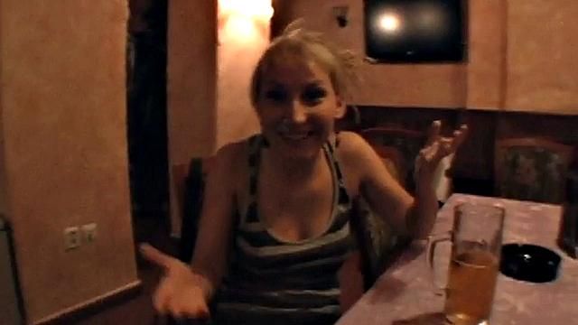 Public anal amateur GF POV fucked in cafe casting