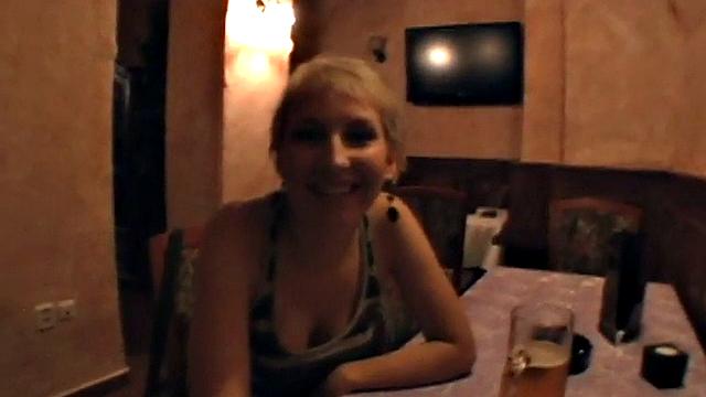 Public anal amateur GF POV fucked in cafe casting
