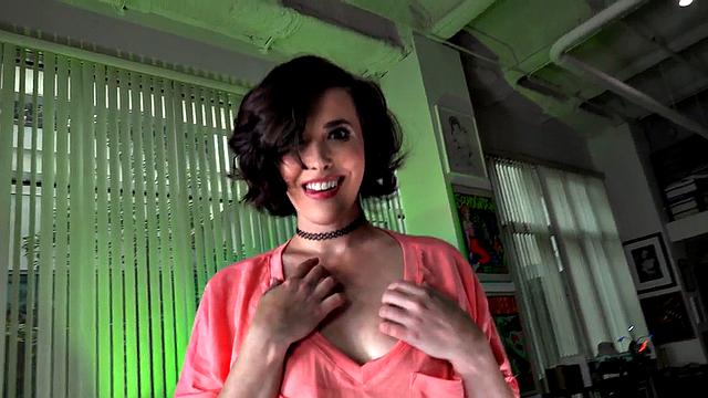 BJ babe takes cock deep in her greedy mouth