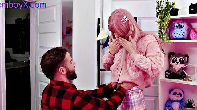 Upskirt Roseboy Seduced by Jock