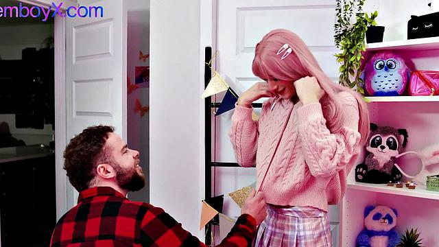 Upskirt Roseboy Seduced by Jock