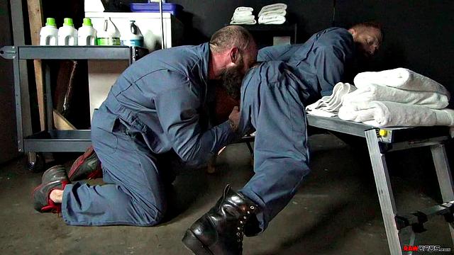 Jack takes control and dominates Dirk Caber in an intense gay encounter