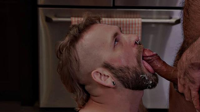 Fisting cum-loving gay fists chef in the kitchen