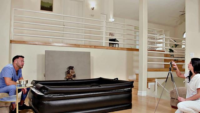 NURU MASSAGE - Sexy Masseuse Gal Ritchie Gets Hot Facial After Fucking Her Coworker