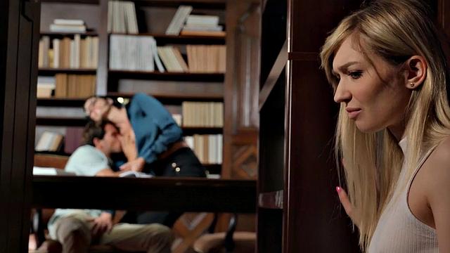 Nasty office babe gets her wet pussy pounded by a nasty fucker in glasses