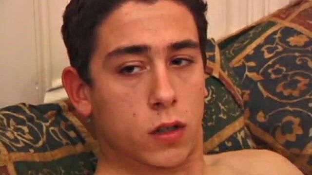 Young Luciano doesn't hesitate to get naked and beat his meat. His sexy bad boy body is tattooed and his low hanging balls bounce and sway in time with his cock stroking. His dick is perfect in every way and he works it like a good friend.