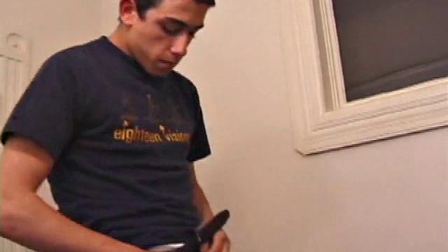 Young Luciano doesn't hesitate to get naked and beat his meat. His sexy bad boy body is tattooed and his low hanging balls bounce and sway in time with his cock stroking. His dick is perfect in every way and he works it like a good friend.