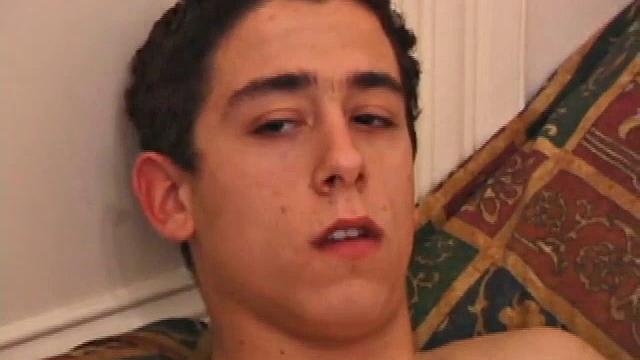 Young Luciano doesn't hesitate to get naked and beat his meat. His sexy bad boy body is tattooed and his low hanging balls bounce and sway in time with his cock stroking. His dick is perfect in every way and he works it like a good friend.