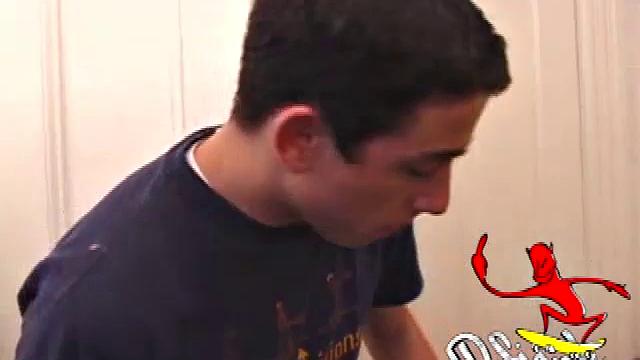 Young Luciano doesn't hesitate to get naked and beat his meat. His sexy bad boy body is tattooed and his low hanging balls bounce and sway in time with his cock stroking. His dick is perfect in every way and he works it like a good friend.