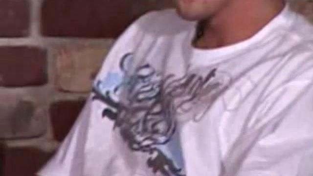 Cole Steel is rubbing his crotch as he watches a porn video, and he soon pulls out his boner. After a good long stroking, on his cock, Cole pumps out a mega shot.