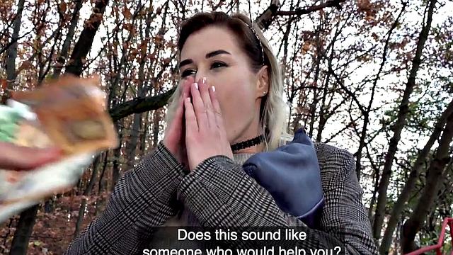 Paid babe enjoys casting closeup fuck and licking