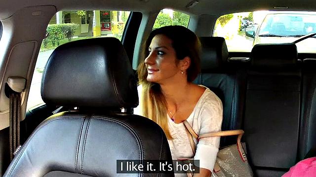 Cabbiedrivesbabe with massive tits around all day to get pounded in POV