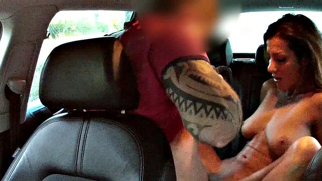 Cabbiedrivesbabe with massive tits around all day to get pounded in POV