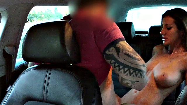 Cabbiedrivesbabe with massive tits around all day to get pounded in POV