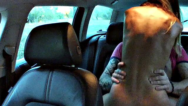 Cabbiedrivesbabe with massive tits around all day to get pounded in POV