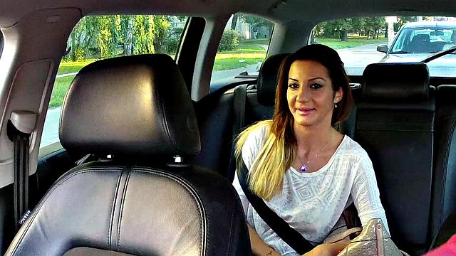 Cabbiedrivesbabe with massive tits around all day to get pounded in POV