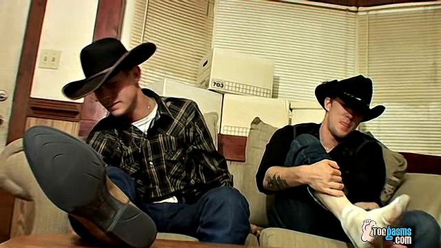 Cowboy Jerks Off and Shows Feet! - Ty And Lee Barstow