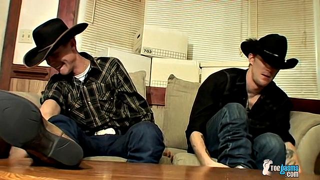 Cowboy Jerks Off and Shows Feet! - Ty And Lee Barstow