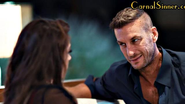 Sinful anal babe in high heels fucked by stepdaddy's friend