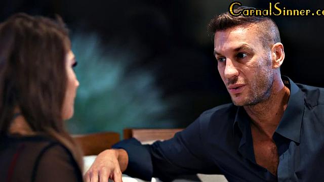 Sinful anal babe in high heels fucked by stepdaddy's friend