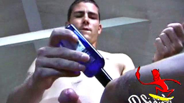 After receiving the enticing invitation to watch Dan jerk off, we settle in for quite a stroke show. Lube in hand, this cutie is already hard and ready to nut. He strokes his cock slowly at first, and then gets faster and faster.