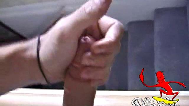 After receiving the enticing invitation to watch Dan jerk off, we settle in for quite a stroke show. Lube in hand, this cutie is already hard and ready to nut. He strokes his cock slowly at first, and then gets faster and faster.