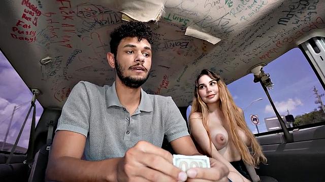 Str8 amateur stud picked up for gay sex in public outdoor van