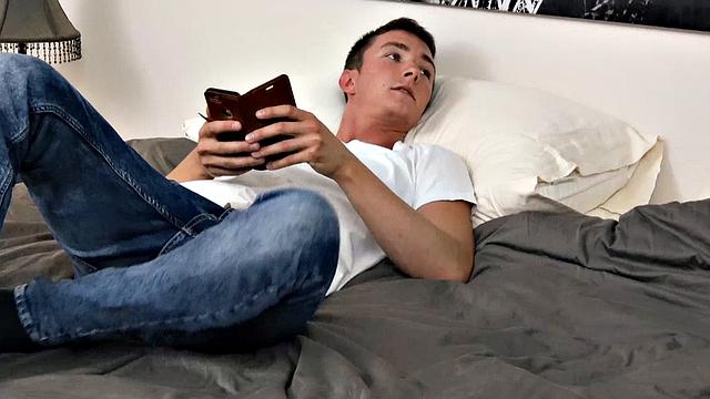 stepdad needs cash so he rents out his grown son's mouth to his rich buddy