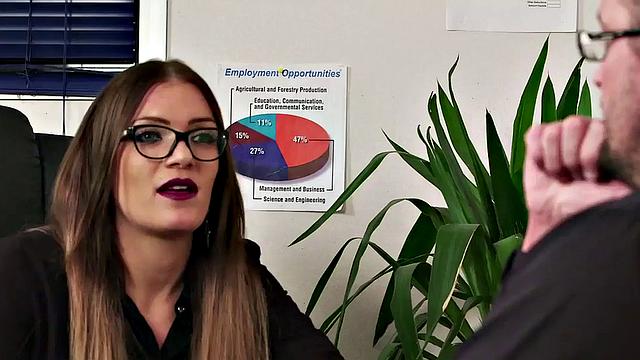 Bigtit British CFNM domme instructs guy in office to jerk
