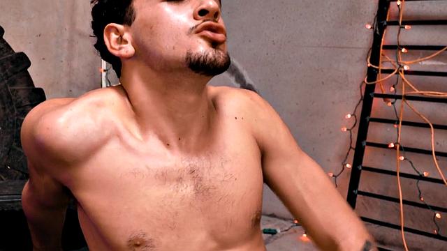 Muscled tattoo top fingers and fucks jock for cumshot