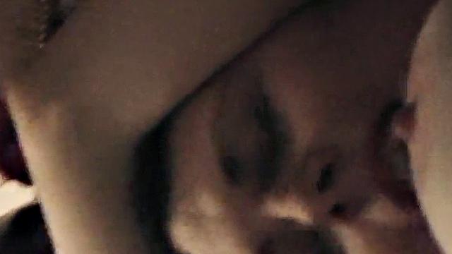 Busty amateur babe licked out