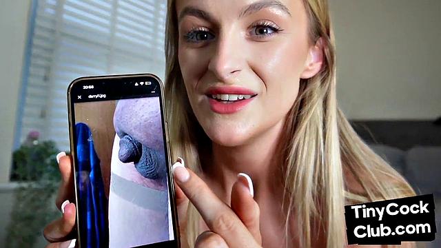 Brit amateur mocks small cock guy