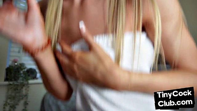 Brit amateur mocks small cock guy