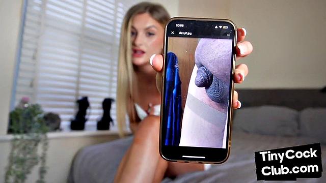 Brit amateur mocks small cock guy