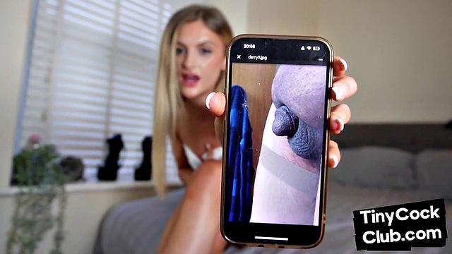 Brit amateur mocks small cock guy