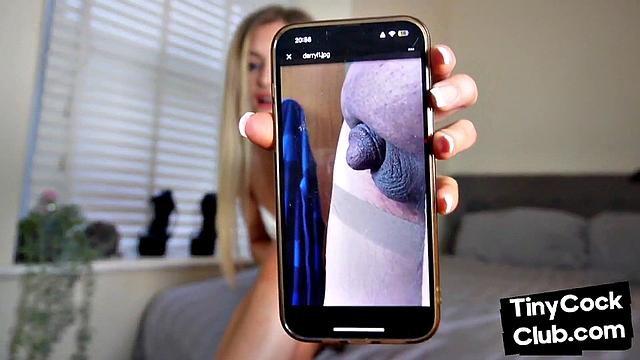 Brit amateur mocks small cock guy