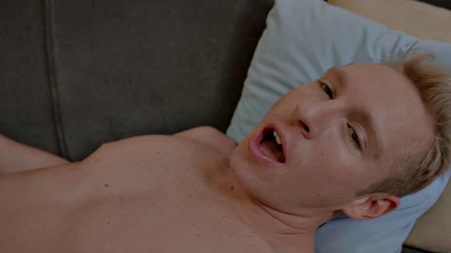 Rimjob jock bareback fucks blond after cocksucking