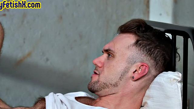 Hairy stud in prison gets rimmed by roommate