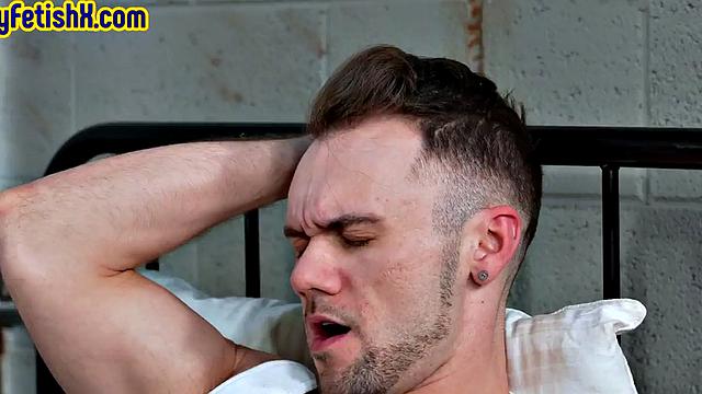 Hairy stud in prison gets rimmed by roommate