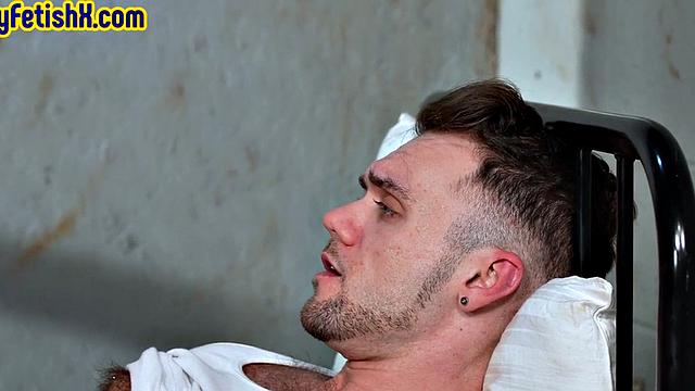 Hairy stud in prison gets rimmed by roommate